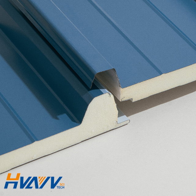 Bahan bangunan komposit Panel Sandwich PIR PU untuk industri konstruksi dengan insulasi atap insulasi termal yang sangat baik